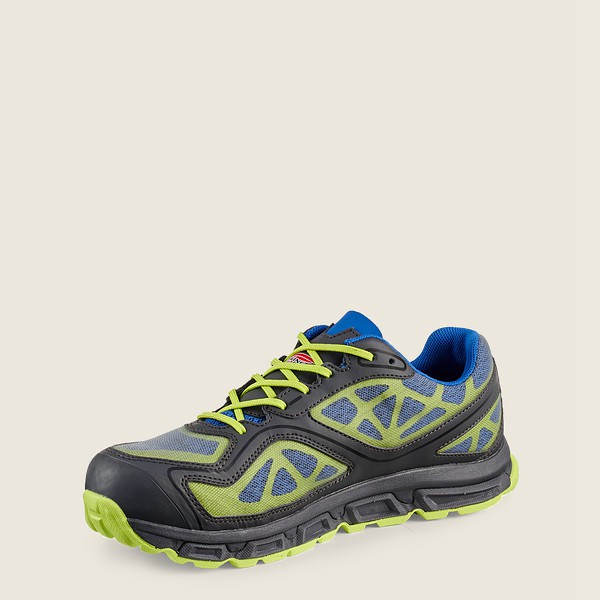 Red Wing Work Shoes Green/Grey - Red Wing Mens Athletics - Safety Toe - PYOGL-9156